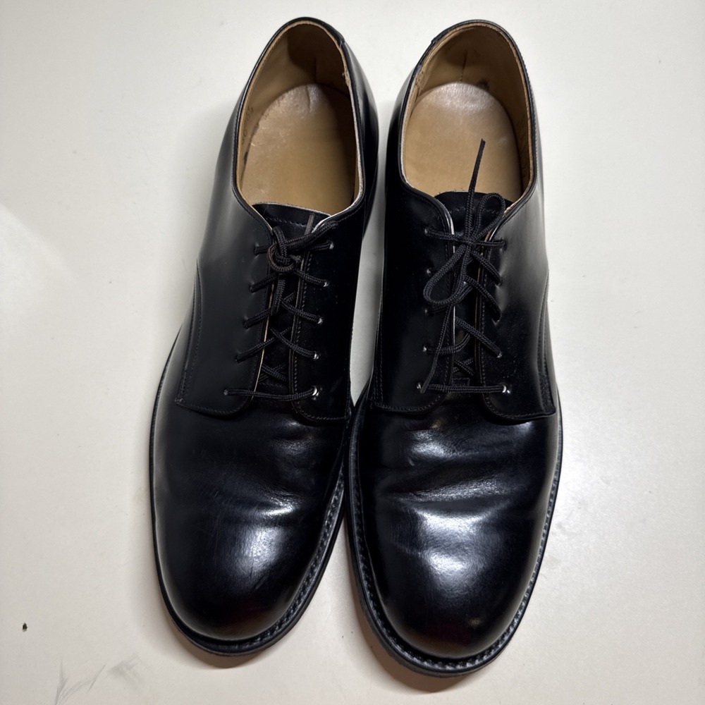 Vintage 1979 US Navy Service Shoes D.J. Leavenworth Men's 9.5N Black Leather - Picture 10 of 10